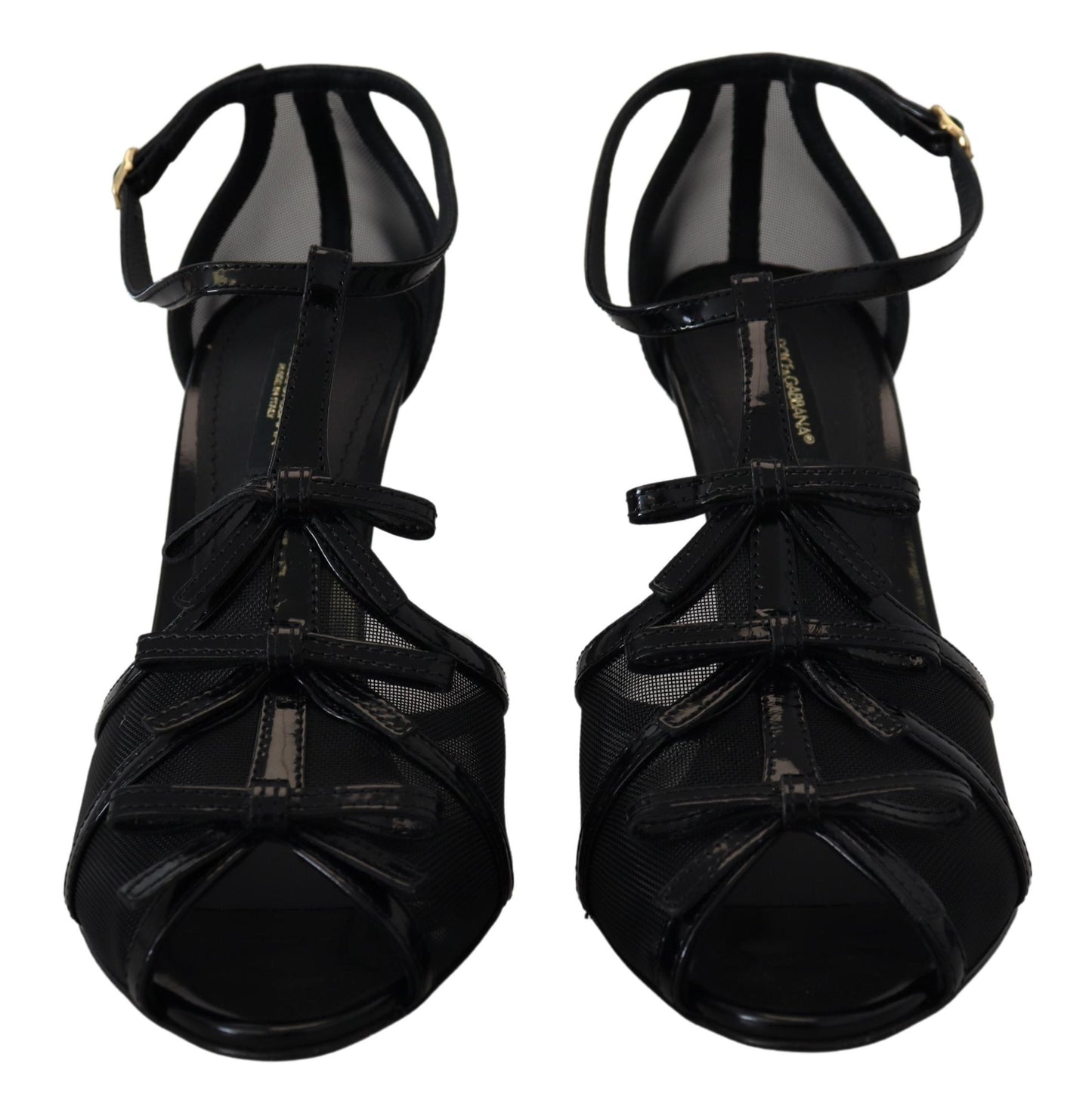Dolce &amp; Gabbana Black Stiletto High Heels Sandals Shoes