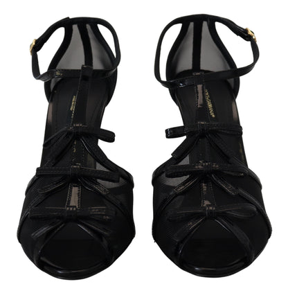 Dolce &amp; Gabbana Black Stiletto High Heels Sandals Shoes