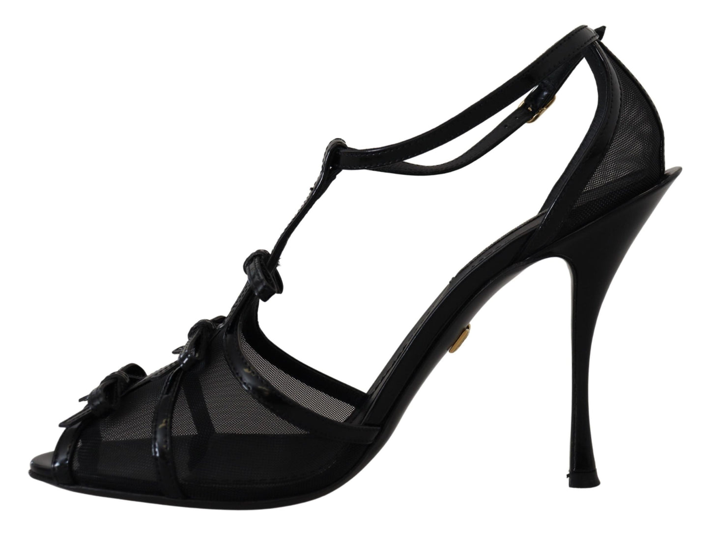 Dolce &amp; Gabbana Black Stiletto High Heels Sandals Shoes