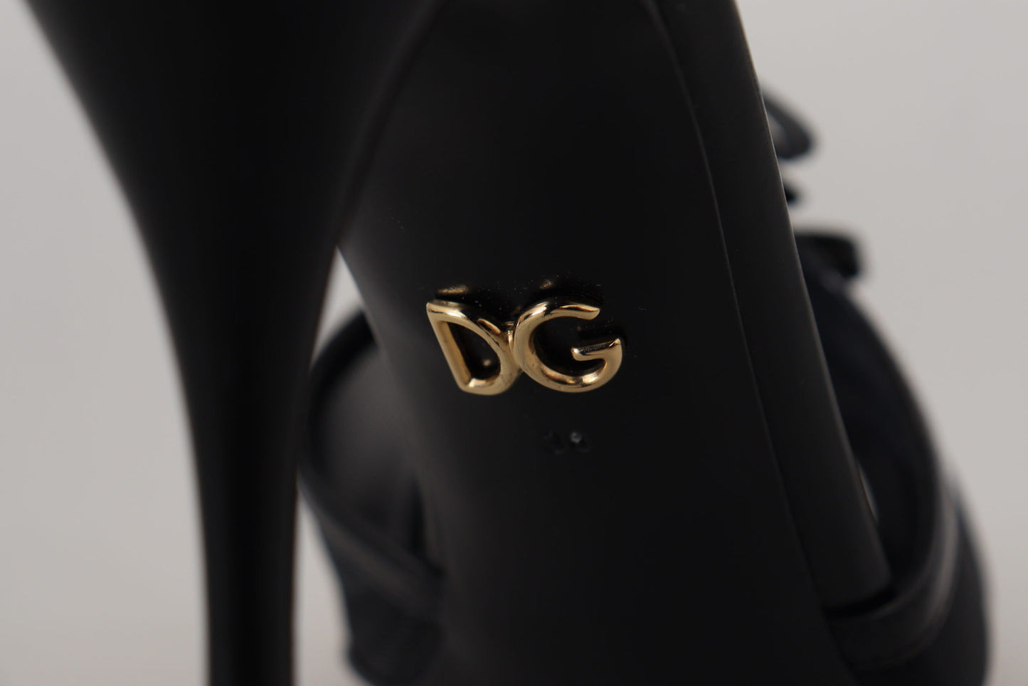 Dolce &amp; Gabbana Black Stiletto High Heels Sandals Shoes