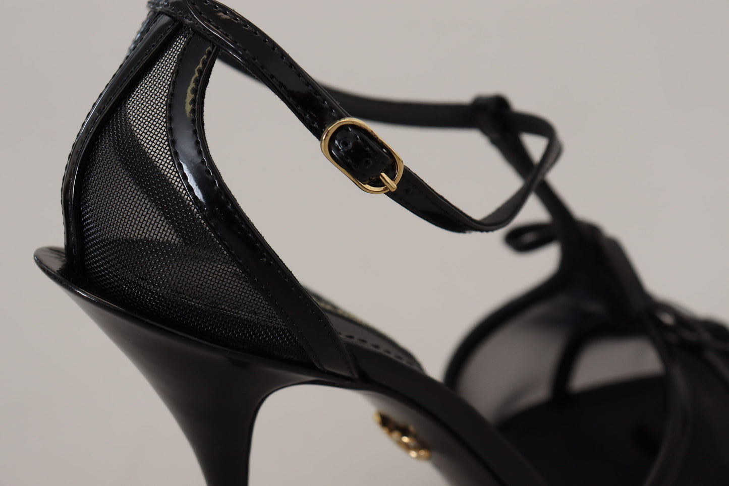 Dolce &amp; Gabbana Black Stiletto High Heels Sandals Shoes