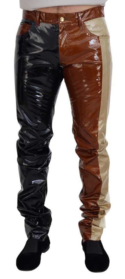 Dolce &amp; Gabbana Multicolor Shining Slim Fit Men Denim Jeans