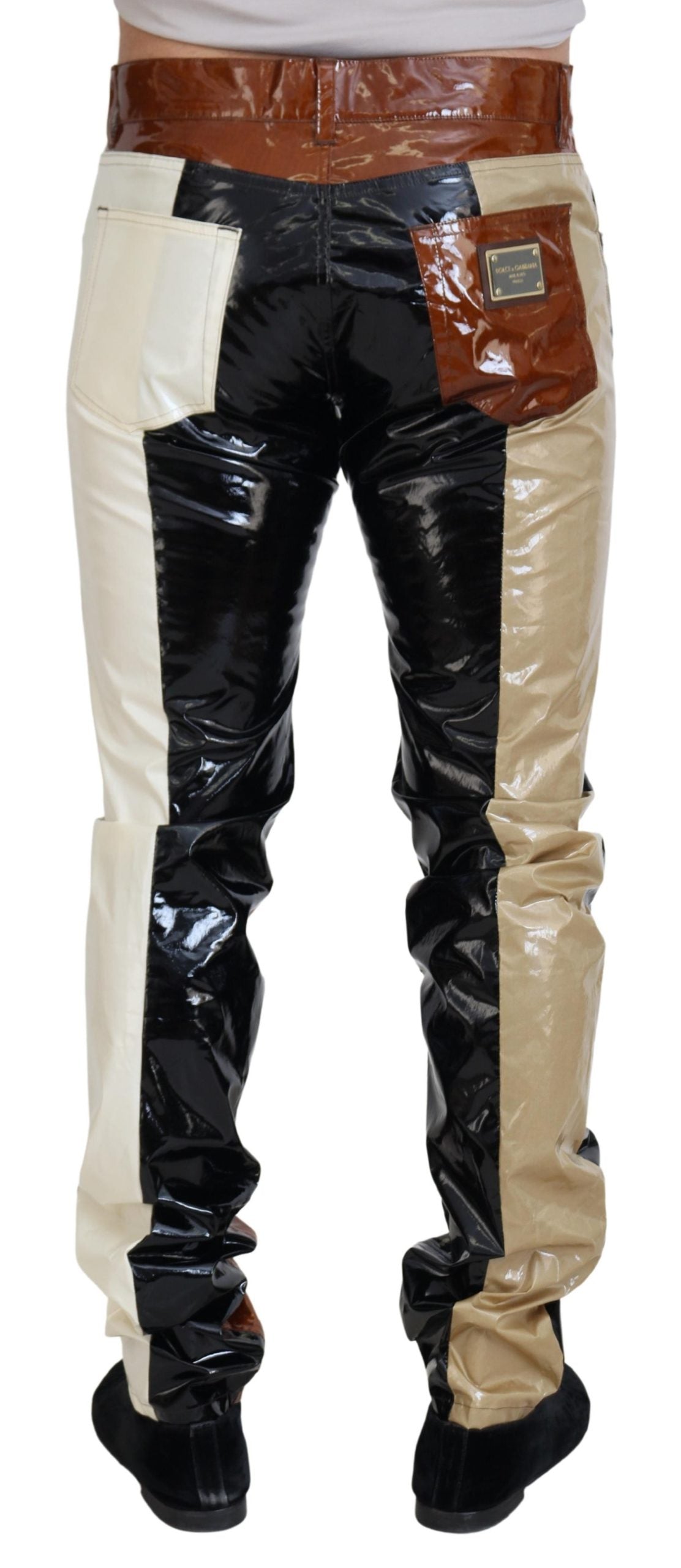 Dolce &amp; Gabbana Multicolor Shining Slim Fit Men Denim Jeans