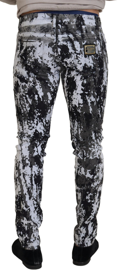 Dolce &amp; Gabbana Multicolor Cotton Tie Dye Skinny Denim Jeans