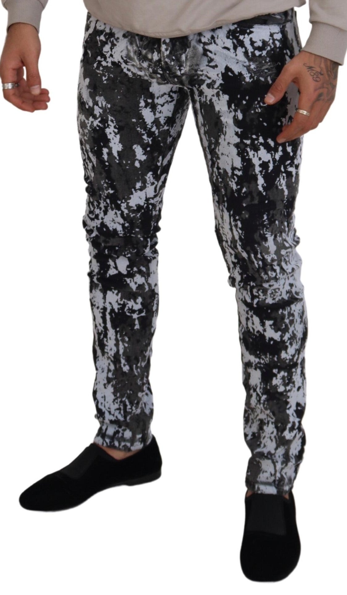 Dolce &amp; Gabbana Multicolor Cotton Tie Dye Skinny Denim Jeans
