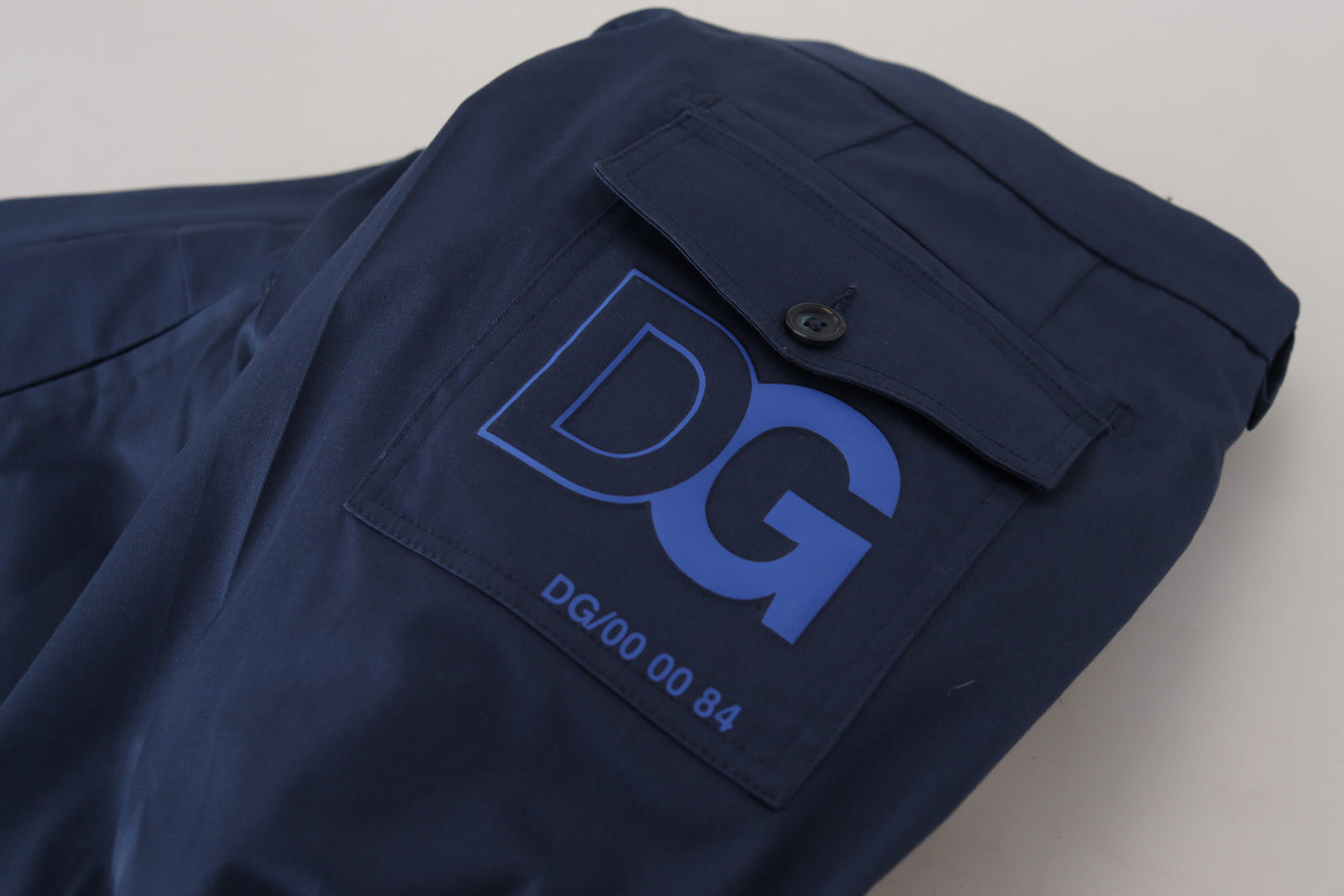 Dolce &amp; Gabbana Blue Cotton Men Cropped Pants