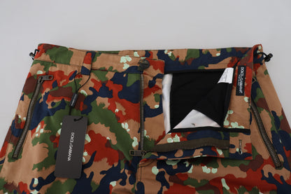 Dolce &amp; Gabbana Multicolor Cotton Camouflaged Cargo Shorts