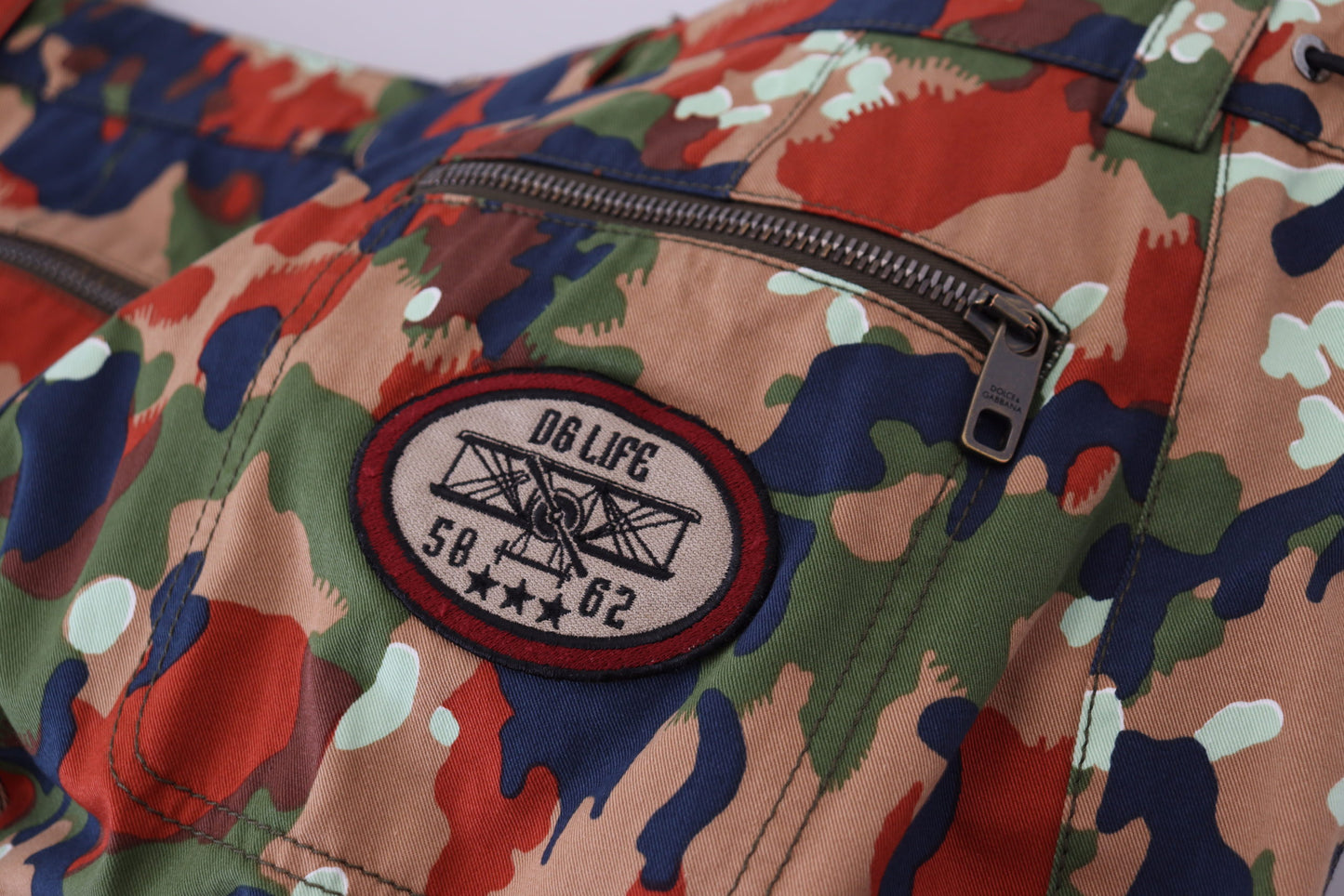 Dolce &amp; Gabbana Multicolor Cotton Camouflaged Cargo Shorts