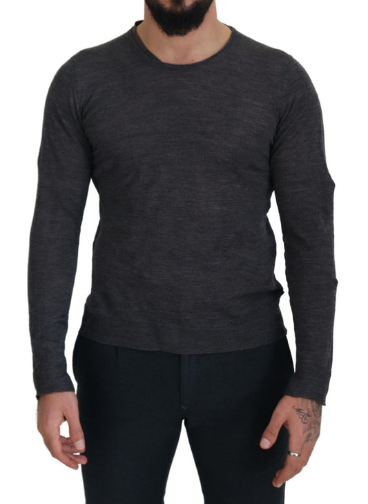 Costume National Gray Crewneck Pullover Sweater by Costume National