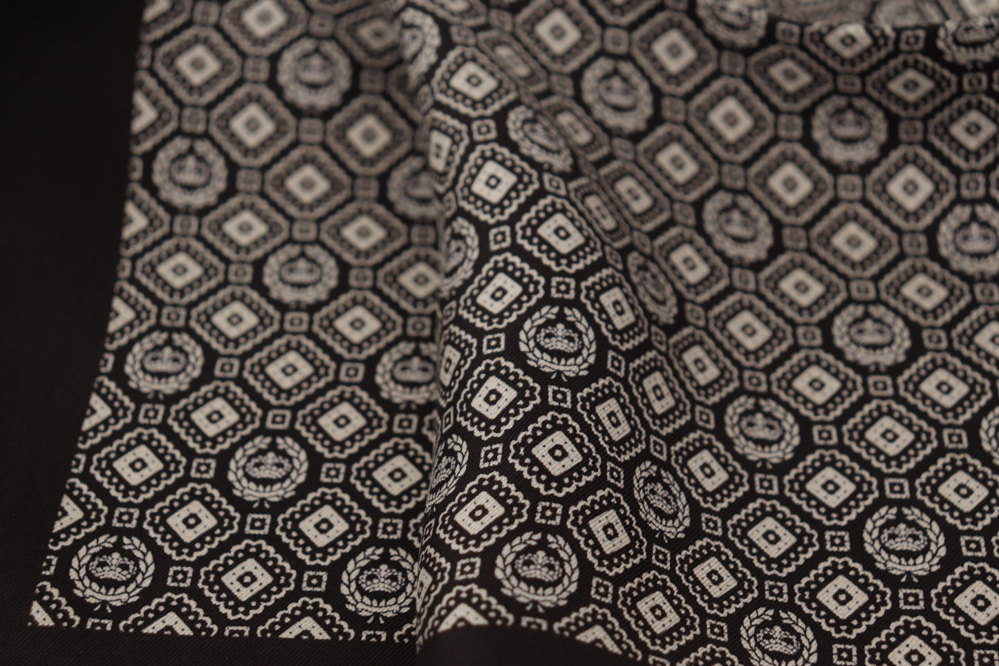 Dolce & Gabbana Black Patterned DG Logo Square Handkerchief Scarf by Dolce & Gabbana