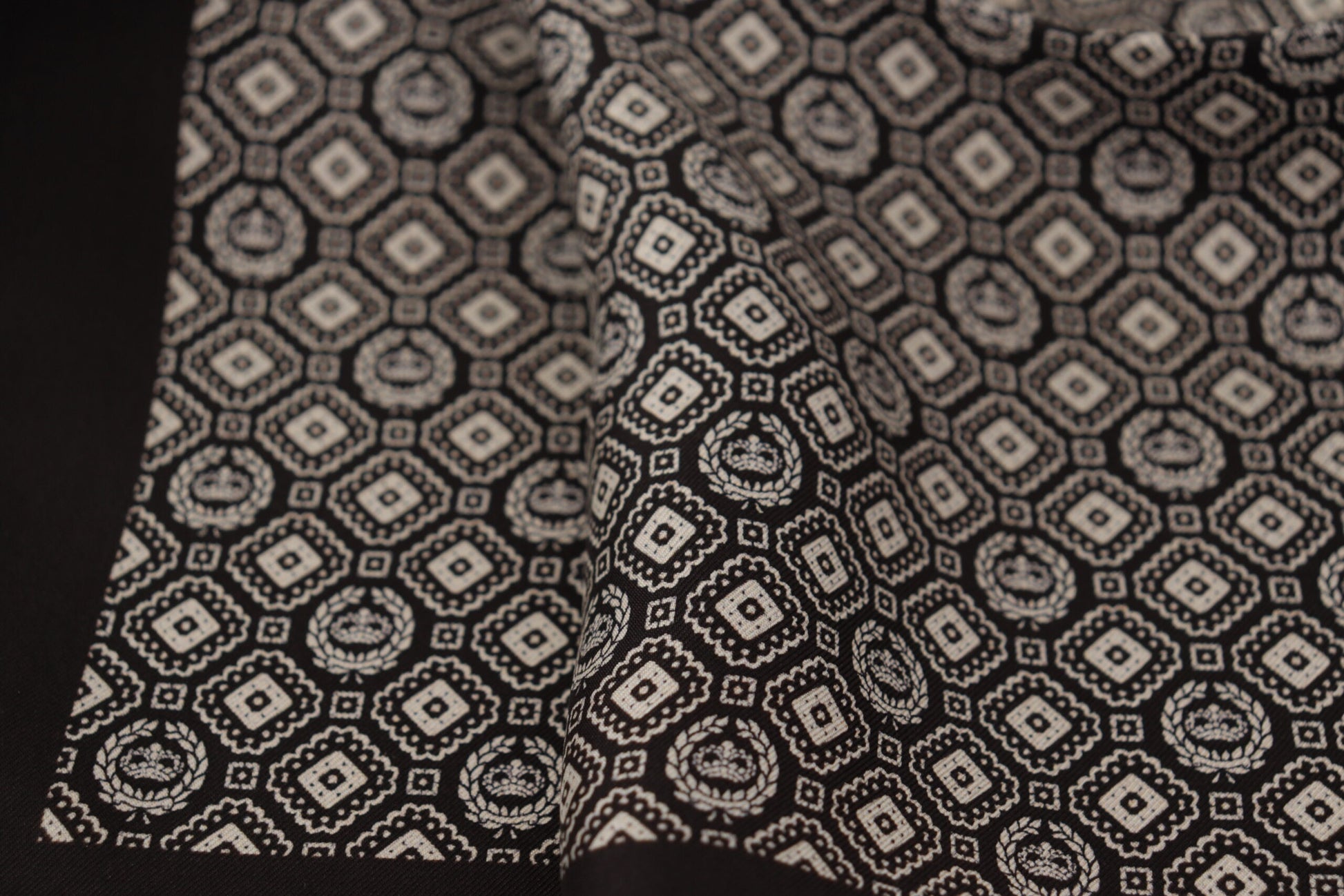 Dolce & Gabbana Black Patterned DG Logo Square Handkerchief Scarf by Dolce & Gabbana
