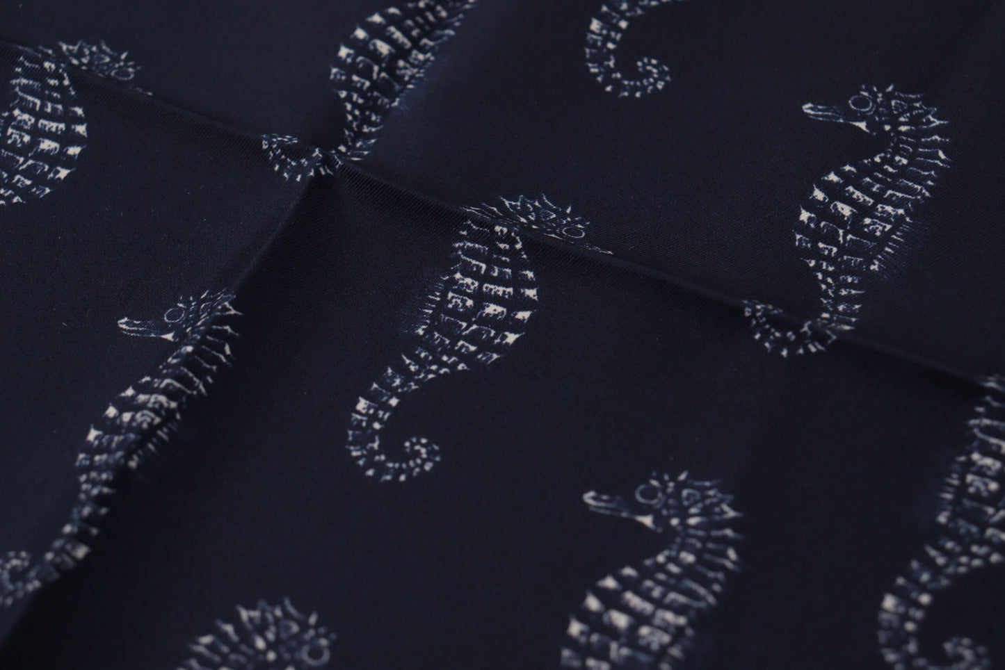 Dolce & Gabbana Blue Seahorse DG Printed Square Handkerchief Scarf by Dolce & Gabbana