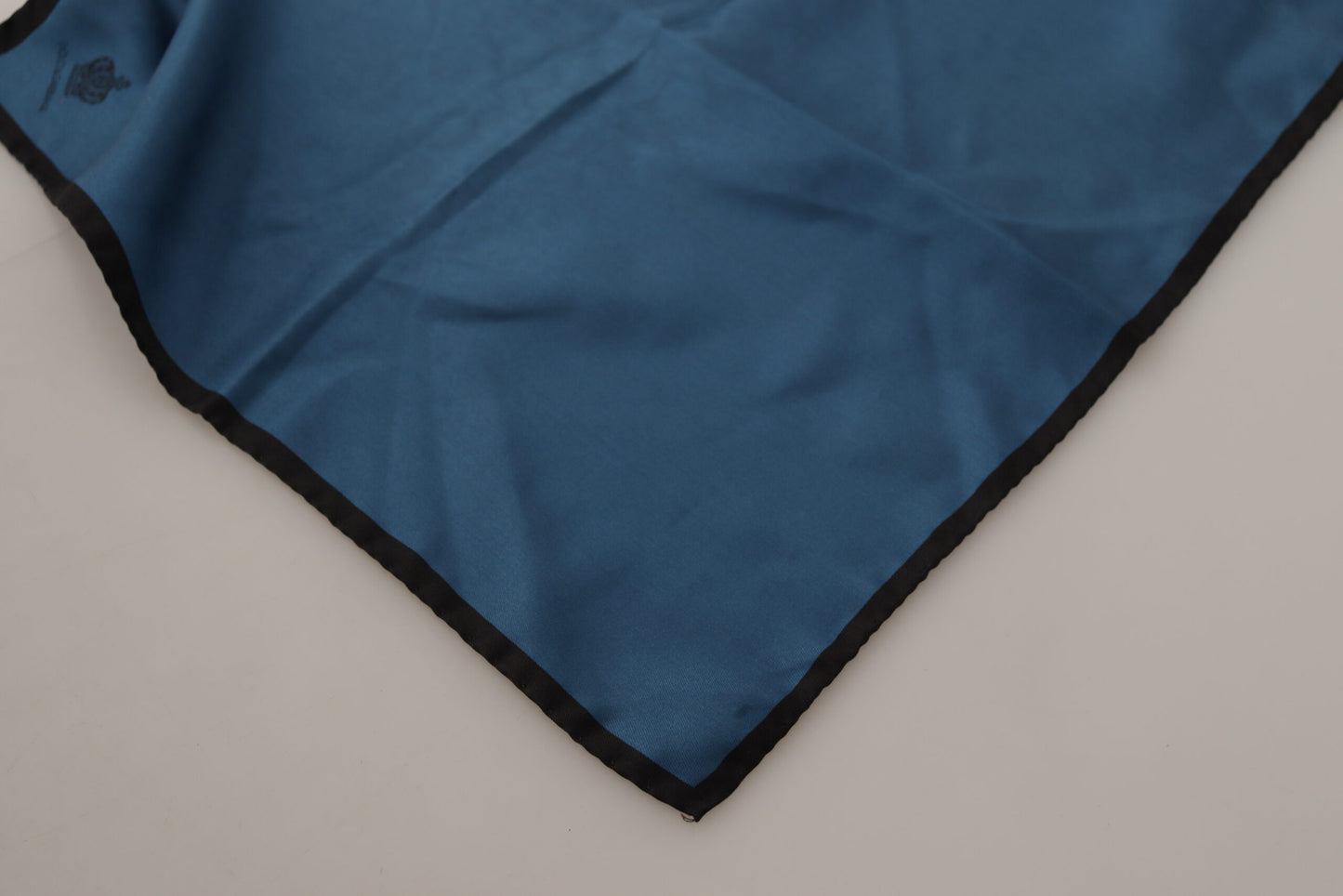 Dolce & Gabbana Black Blue DG Crown Printed Square Handkerchief Scarf by Dolce & Gabbana