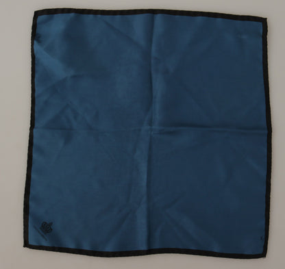 Dolce & Gabbana Black Blue DG Crown Printed Square Handkerchief Scarf by Dolce & Gabbana