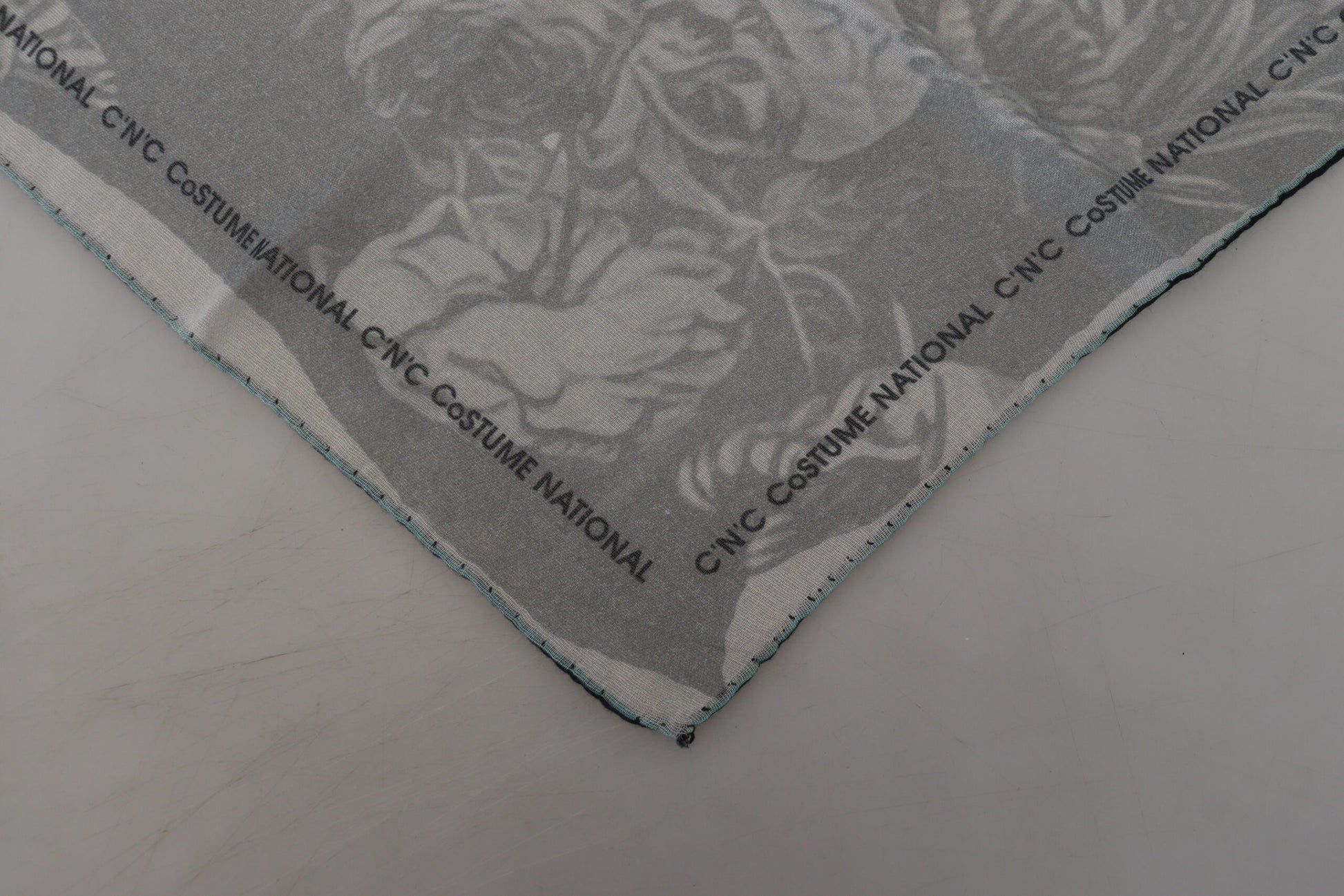 Costume National Gray Print Shawl Foulard Branded Scarf by Costume National