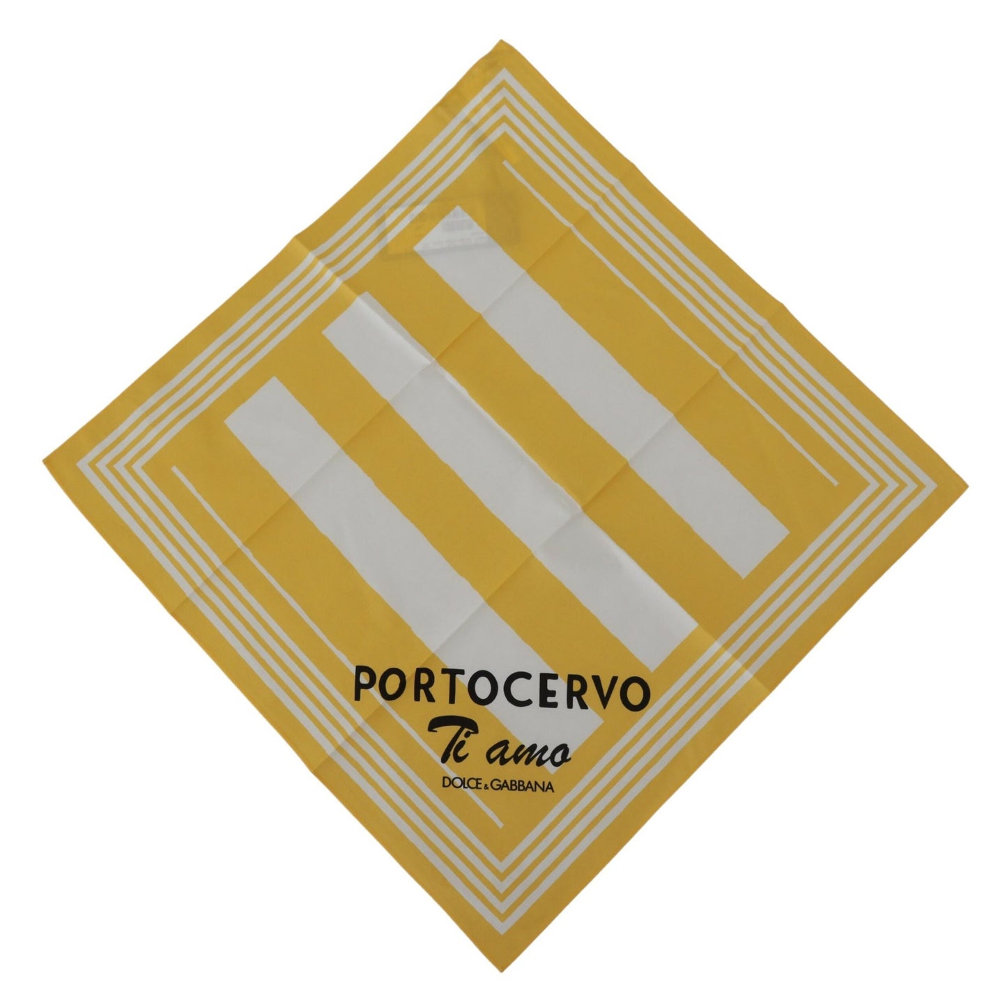 Dolce & Gabbana Yellow Portocervo Cotton Shawl Wrap Scarf by Dolce & Gabbana