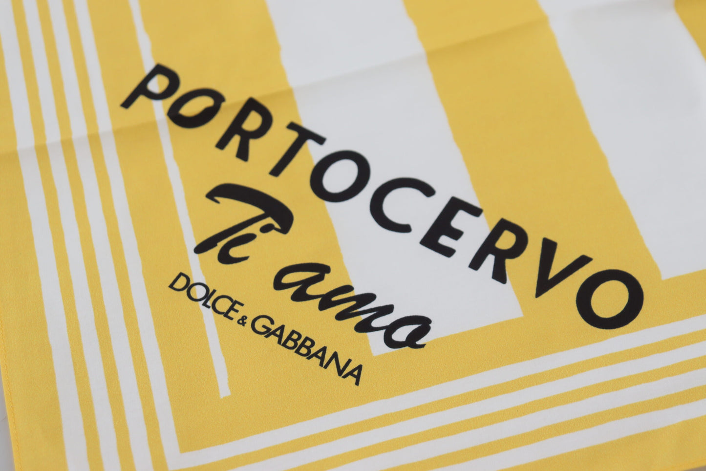 Dolce & Gabbana Yellow Portocervo Cotton Shawl Wrap Scarf by Dolce & Gabbana