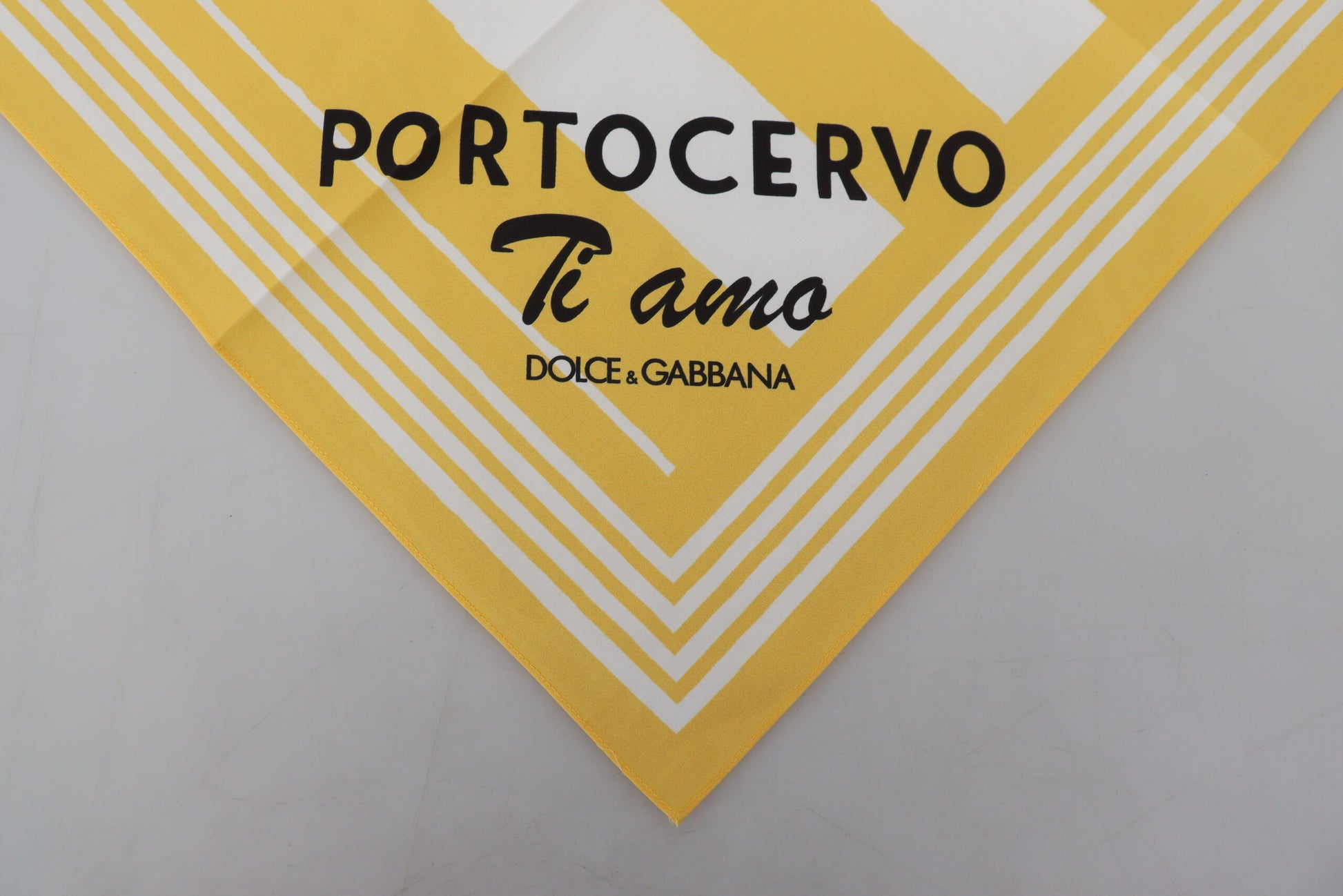 Dolce & Gabbana Yellow Portocervo Cotton Shawl Wrap Scarf by Dolce & Gabbana