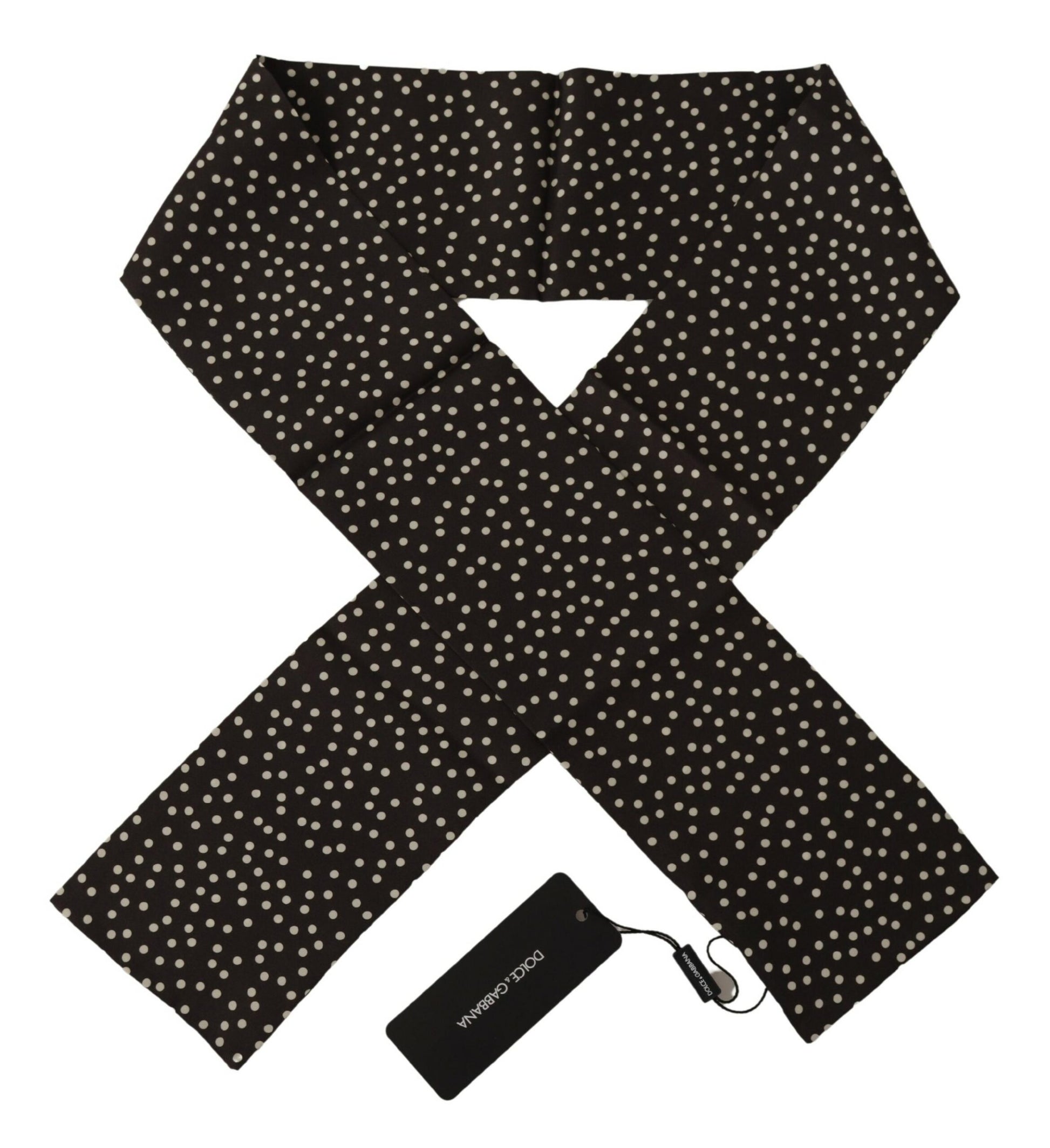 Dolce & Gabbana Brown Polka Dot Men Scarf Neck Wrap Shawl Scarf by Dolce & Gabbana