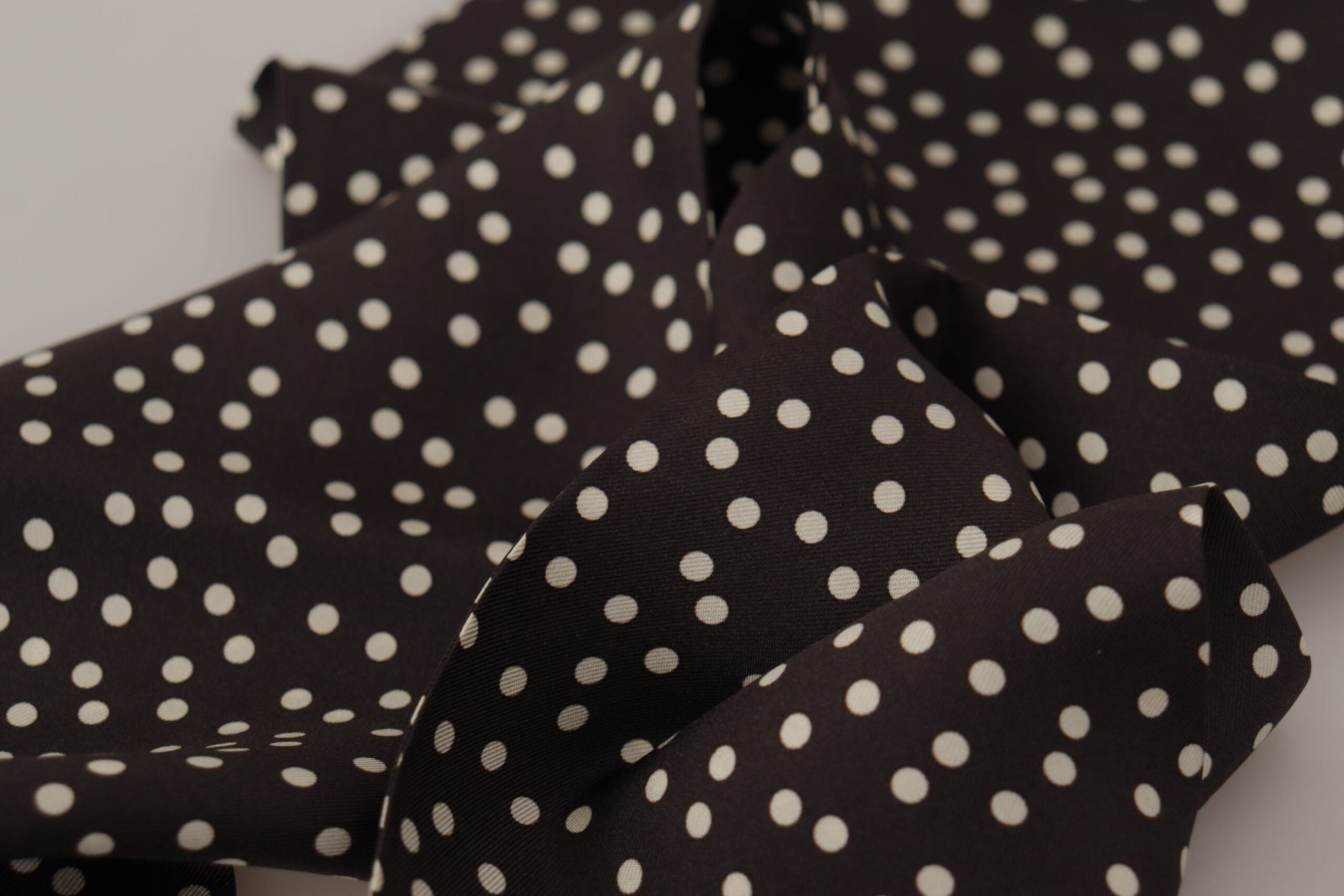 Dolce & Gabbana Brown Polka Dot Men Scarf Neck Wrap Shawl Scarf by Dolce & Gabbana