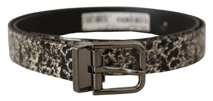 Ceinture élégante en cuir à imprimé marbré Dolce &amp; Gabbana