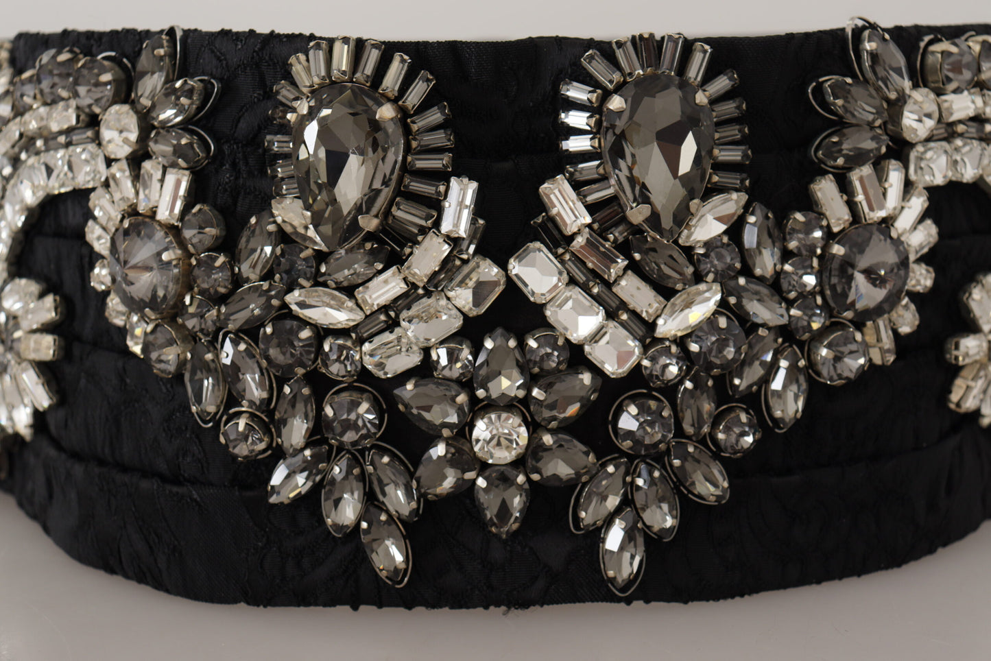 Ceinture élégante en soie ornée de strass Dolce &amp; Gabbana