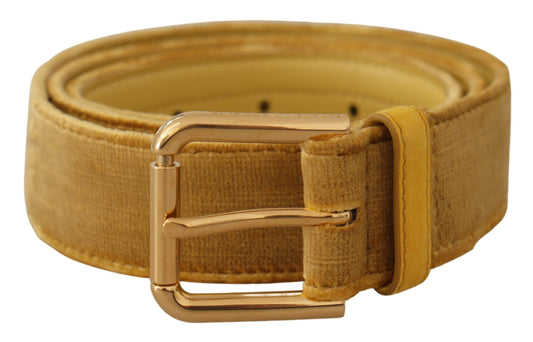 Ceinture élégante en velours à boucle dorée Dolce &amp; Gabbana