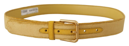 Ceinture élégante en velours à boucle dorée Dolce &amp; Gabbana