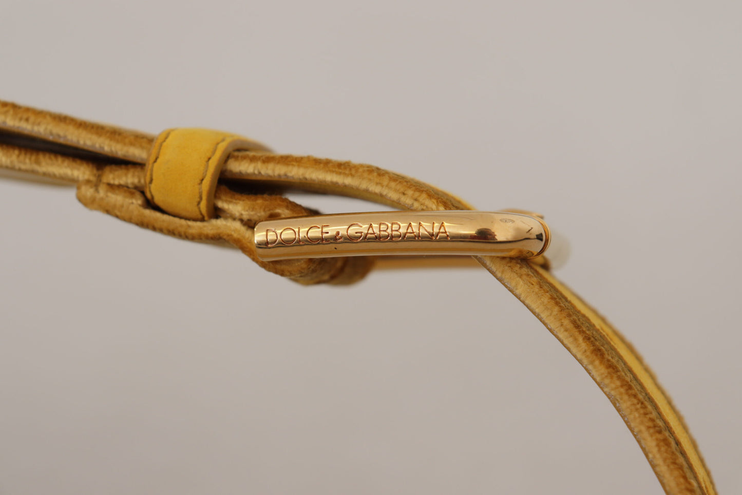 Ceinture élégante en velours à boucle dorée Dolce &amp; Gabbana