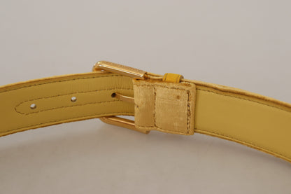 Ceinture élégante en velours à boucle dorée Dolce &amp; Gabbana