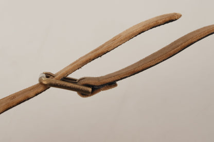 Ceinture en cuir à boucle gravée élégante Dolce &amp; Gabbana