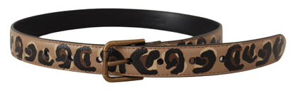 Ceinture élégante en cuir gravé à boucle Dolce &amp; Gabbana