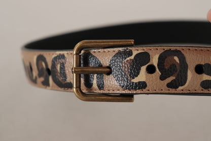 Ceinture élégante en cuir gravé à boucle Dolce &amp; Gabbana