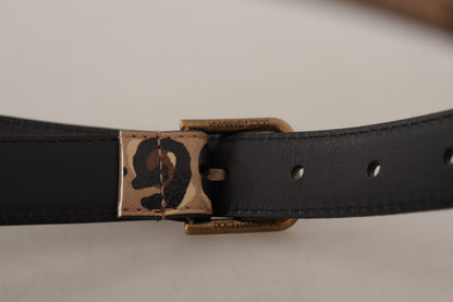 Ceinture élégante en cuir gravé à boucle Dolce &amp; Gabbana