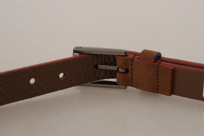 Ceinture en daim chic Dolce &amp; Gabbana avec boucle gravée du logo