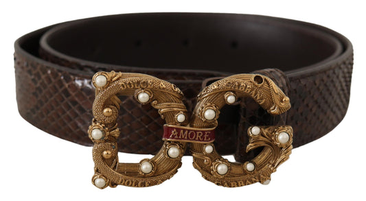 Ceinture élégante en cuir peau de serpent Dolce &amp; Gabbana