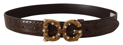 Ceinture élégante en cuir peau de serpent Dolce &amp; Gabbana