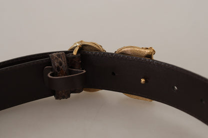 Ceinture élégante en cuir peau de serpent Dolce &amp; Gabbana