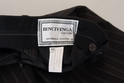 Pantalon habillé élégant en viscose à rayures BENCIVENGA pour homme