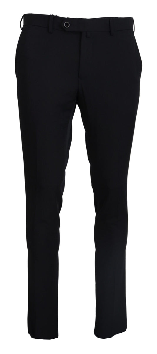 Pantalon de costume italien noir élégant Domenico Tagliente