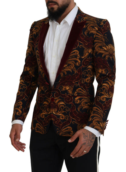 Dolce &amp; Gabbana Multicolor Floral Single Breasted Martini Blazer