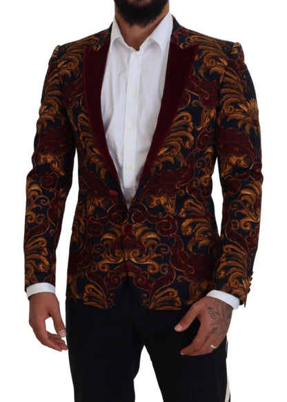 Dolce &amp; Gabbana Multicolor Floral Single Breasted Martini Blazer