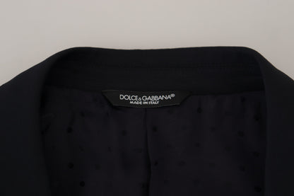 Blazer élégant bleu foncé à boutonnage simple Dolce &amp; Gabbana