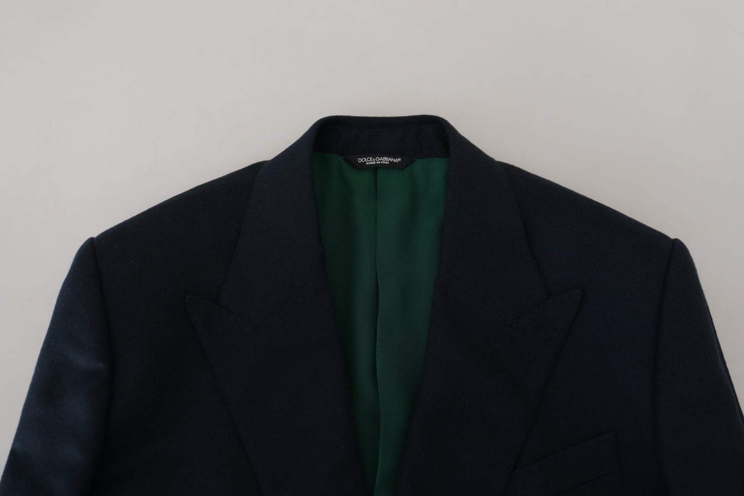 Blazer bleu élégant en mélange cachemire-soie Dolce &amp; Gabbana