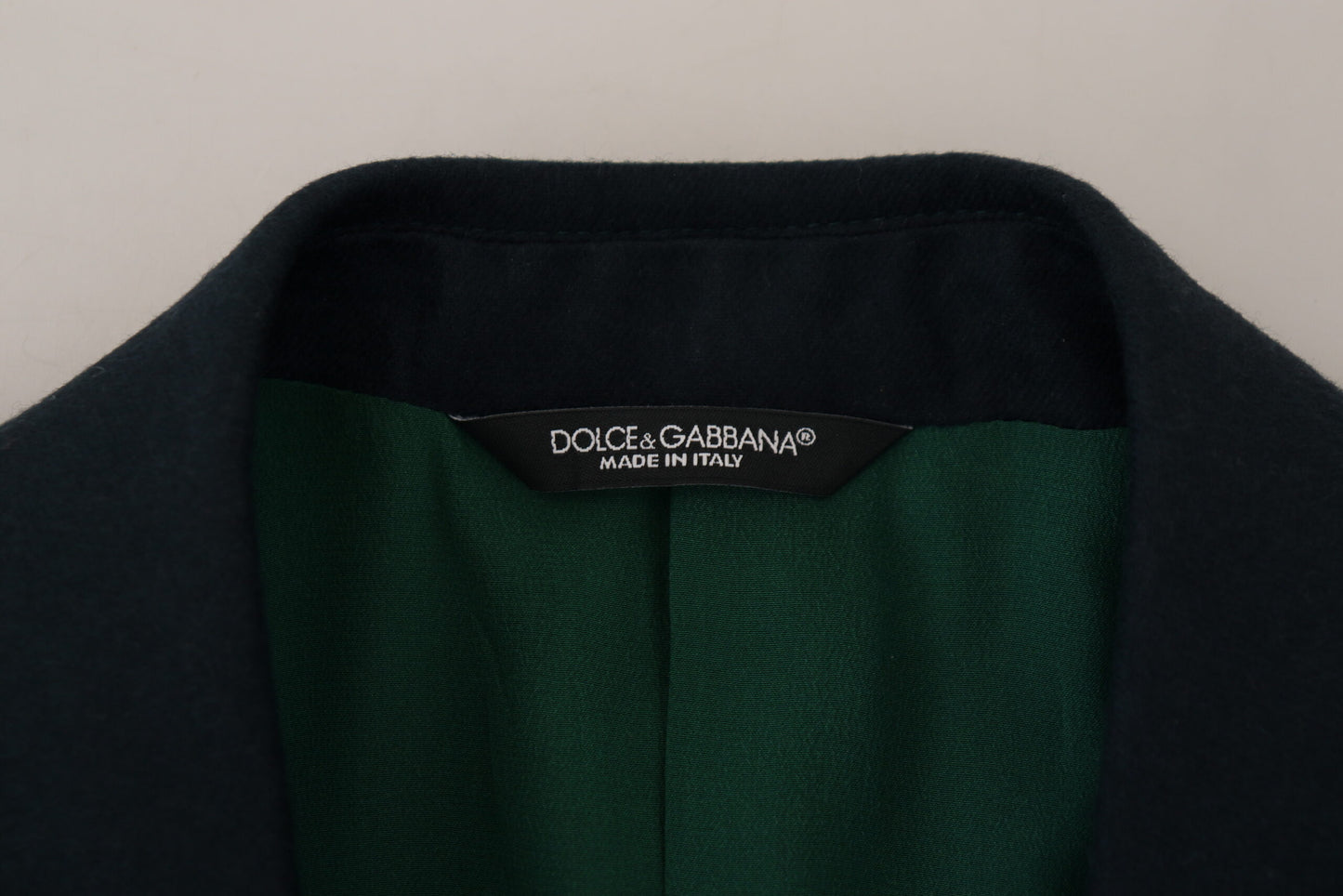 Blazer bleu élégant en mélange cachemire-soie Dolce &amp; Gabbana