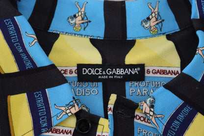 Dolce & Gabbana Multicolor Printed Viscose Casual Shirt by Dolce & Gabbana
