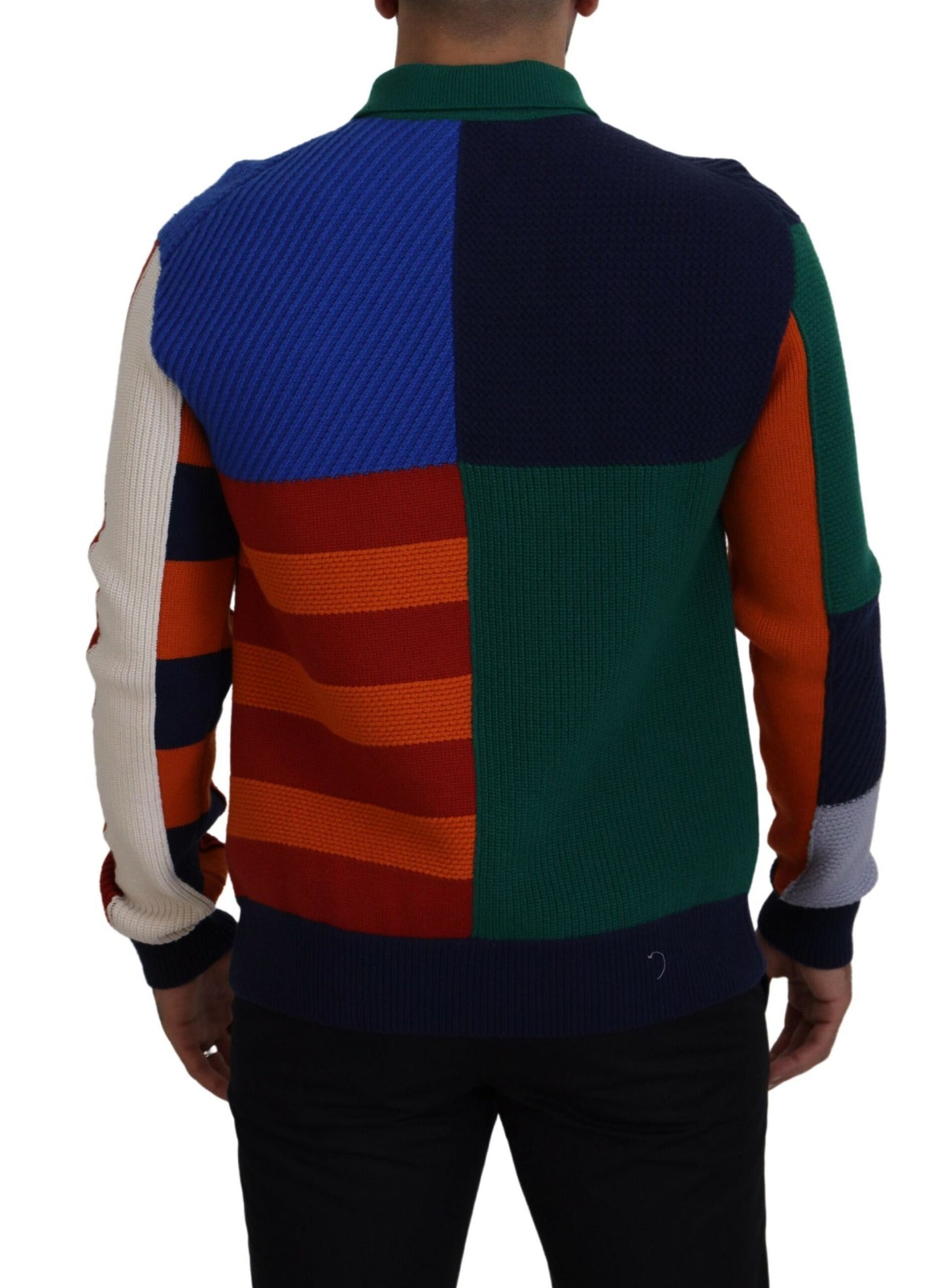 Dolce & Gabbana Multicolor Stripes Wool Pullover Sweater by Dolce & Gabbana