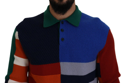 Dolce & Gabbana Multicolor Stripes Wool Pullover Sweater by Dolce & Gabbana