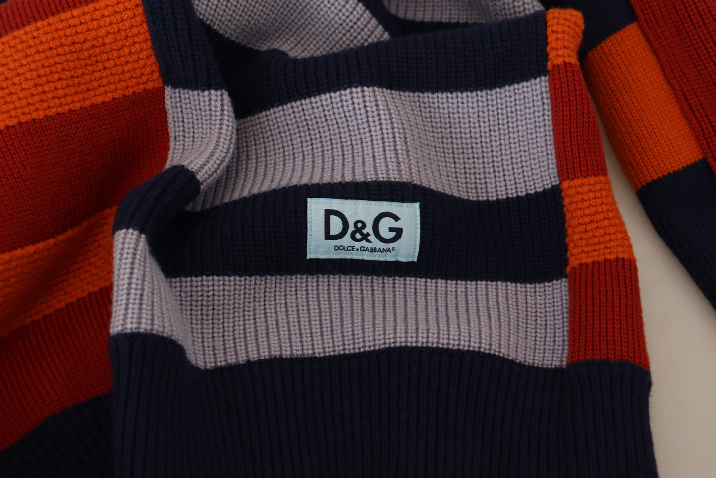 Dolce & Gabbana Multicolor Stripes Wool Pullover Sweater by Dolce & Gabbana