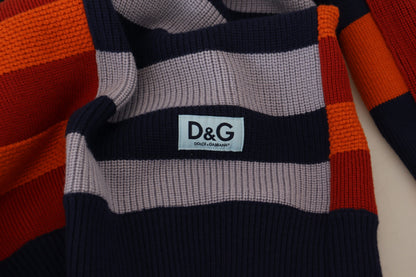 Dolce & Gabbana Multicolor Stripes Wool Pullover Sweater by Dolce & Gabbana